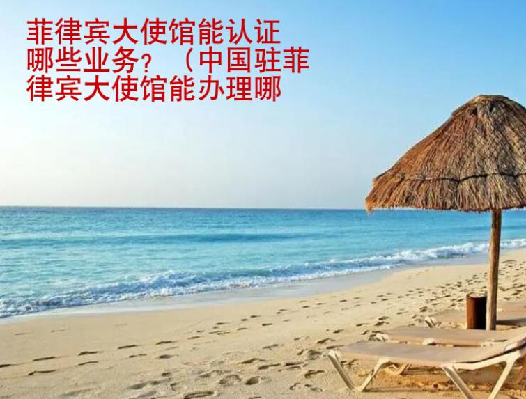 菲律賓大<strong>使館</strong>能認證哪些業務