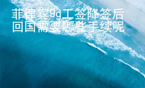 菲律賓9g工簽降簽后回國需要哪些手續呢