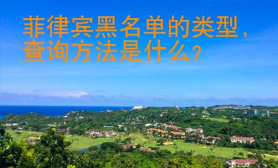 菲律賓黑名單的類型