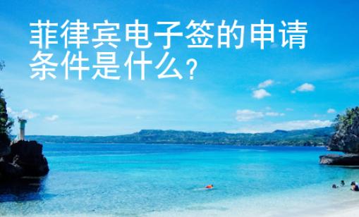 菲律賓電子簽的申請條件是什么