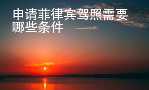 申請菲律賓駕照需要哪些條件