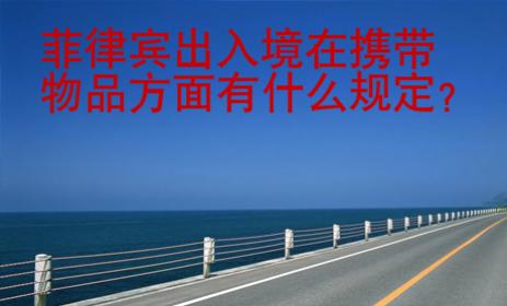 菲律賓出入境在攜帶物品方面有什么規(guī)定？