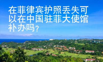 在菲律賓護(hù)照丟失可以在中國駐菲<strong>大使</strong>館補(bǔ)辦嗎