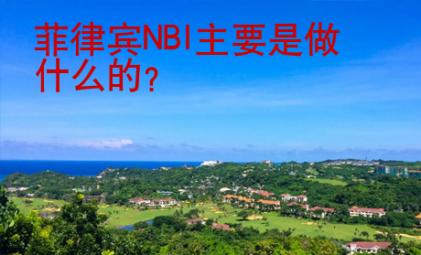 菲律賓NBI主要是做什么的？