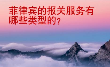 菲律賓的保關服務有哪些類型的