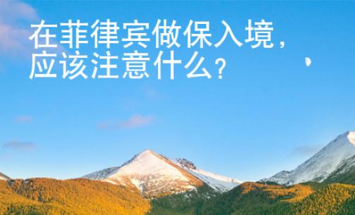 <strong></strong>在菲律賓做保關入境