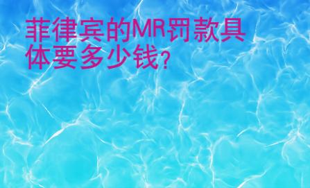 菲律賓的MR罰款具體要多少錢