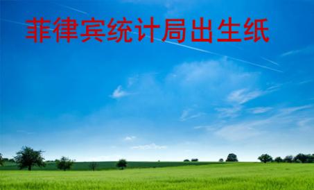 菲律賓統計局出生紙