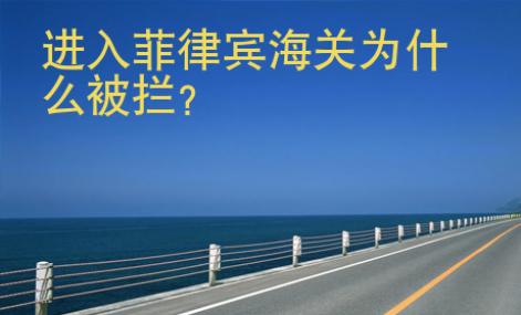 進入菲律賓海關為<strong>什么</strong>被攔