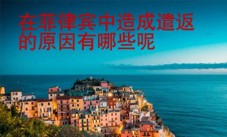 在菲律賓中造成遣返的原因有哪些呢