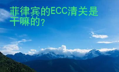 菲律賓的ECC清關是干嘛的