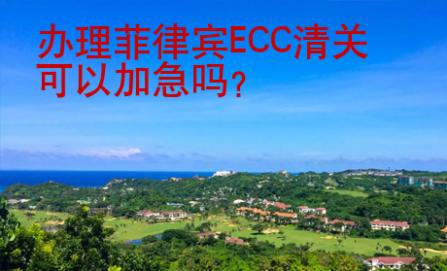 辦理菲律賓ECC清關可以加急嗎