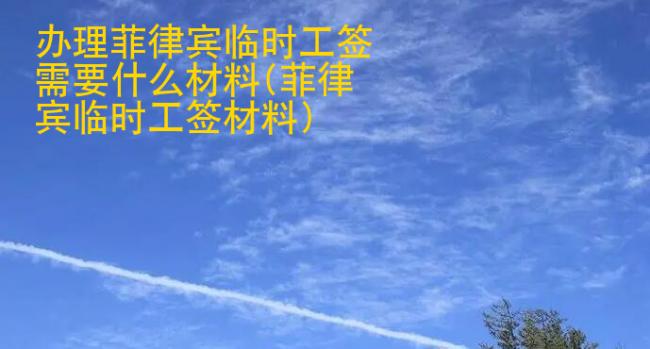 辦理菲律賓臨時工簽需要什么材料(菲律賓臨時工簽材料)