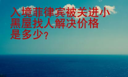 入境菲律賓被關進小黑屋找人解決價格是多少