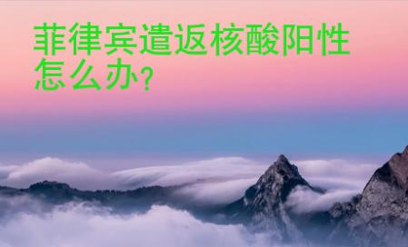 菲律賓遣返核酸陽性<strong>怎么</strong>辦
