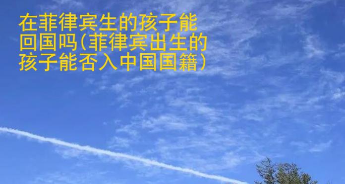 在菲律賓生的孩子能回國嗎(菲律賓出生的孩子能否入中國國籍)