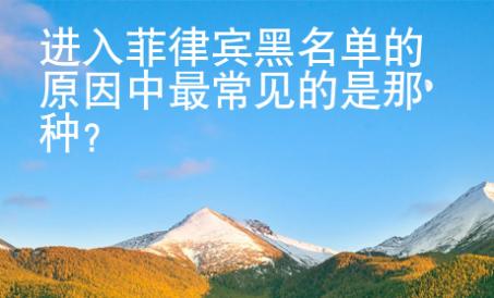 進入菲律賓黑名單的原因中最常見的是那種？