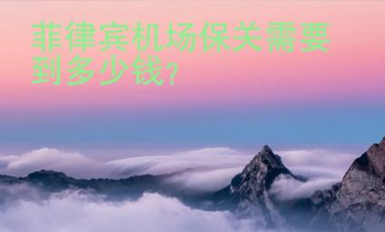 菲律賓機場保關需要到多少錢