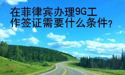在菲律賓辦理9G工作簽證需要什么條件？