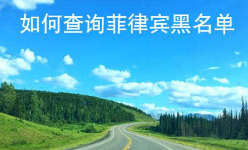 <strong>如何</strong>查詢菲律賓黑名單