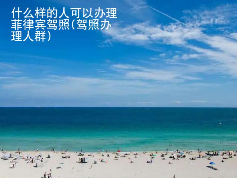 什么樣的人可以辦理菲律賓駕照(駕照辦理人群)