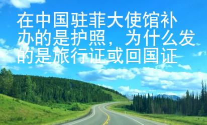 在中國駐菲大使館補辦的是護照