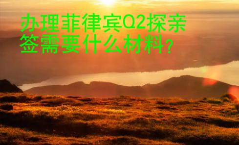 <strong>辦理</strong>菲律賓Q2探親簽需要什么材料