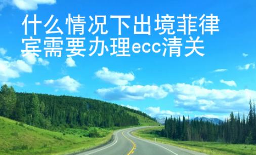 什么情況下出境菲律賓需要<strong>辦理</strong>ecc清關(guān)