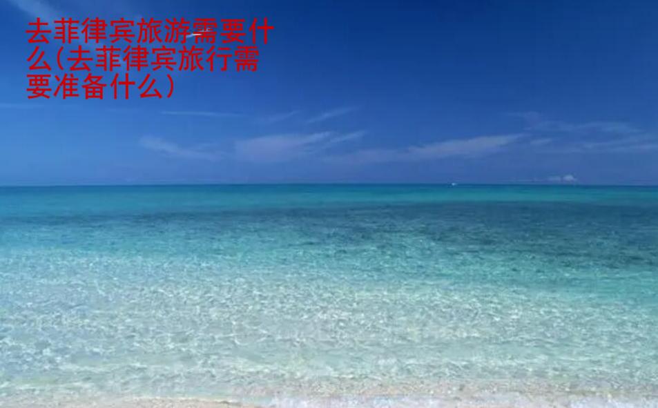 去菲律賓旅游需要什么(去菲律賓旅行需要準備什么)