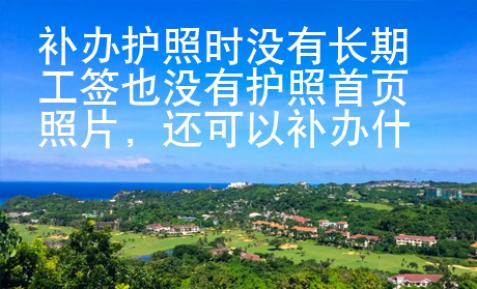 補辦護照時沒有長期工簽也沒有護照首頁照片，還可以補辦什么簽證？