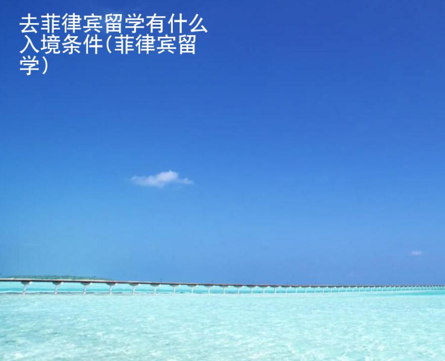 去菲律賓留學有什么入境條件(菲律賓留學)