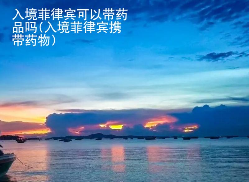 入境菲律賓可以帶藥品嗎(入境菲律賓攜帶藥物)