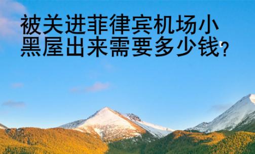 被關進菲律賓機場小黑屋出來需要<strong>多少錢</strong>